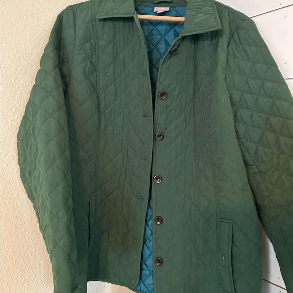 J. Jill Green Lightweight Quilted Jacket